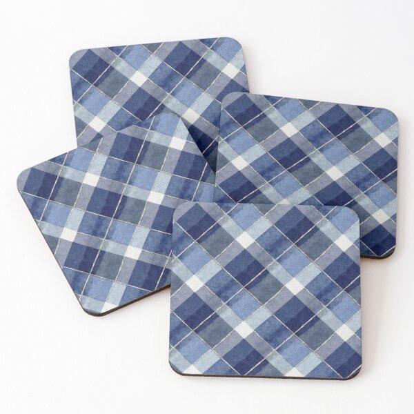 Item preview, Luxury Satin Blue Cross Stripes designed and sold by InkspiredCreation.