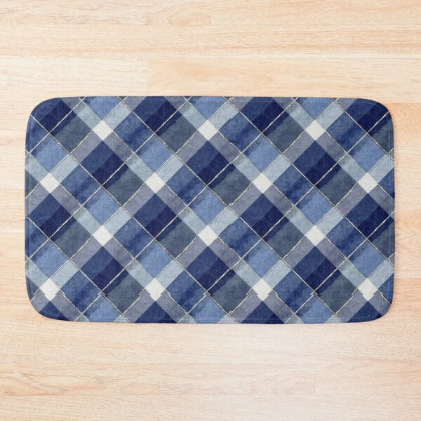 Item preview, Luxury Satin Blue Cross Stripes designed and sold by InkspiredCreation.