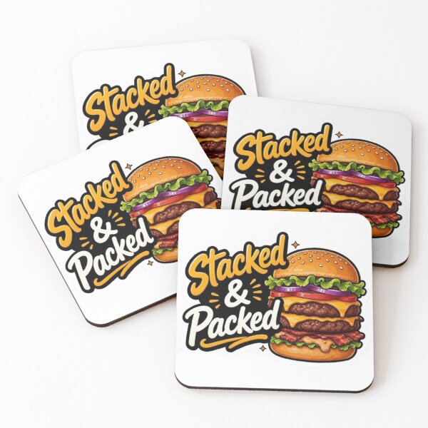 Item preview, Stacked & Packed Burger – Juicy Fast Food Illustration designed and sold by WX-ST.