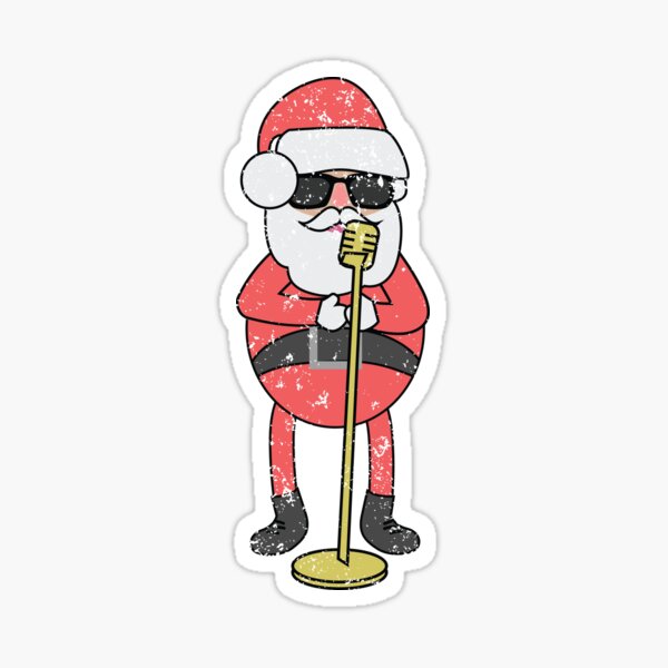Aperçu de l'œuvre Chemise de musique de Noël drôle Chemise de chanteur Santa Singer créée et vendue par shoppzee.