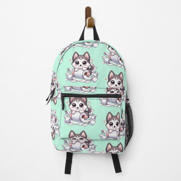 Item preview, Cute Husky Toilet Paper Chaos Sticker designed and sold by carestazafeli.