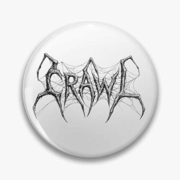 Item preview, Crawl Spiderweb Death Metal Typography Gothic T-Shirt designed and sold by etuvibes.