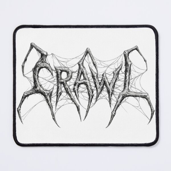 Item preview, Crawl Spiderweb Death Metal Typography Gothic T-Shirt designed and sold by etuvibes.