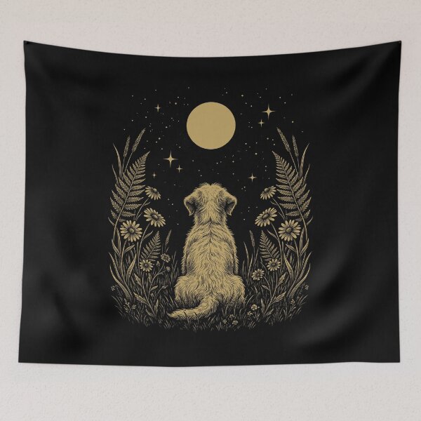 Item preview, Sealyham Terrier Moon Night Flower Minimalist Boho Dog Lover designed and sold by DoodleTortle.