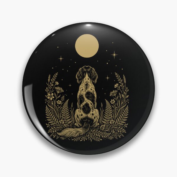 Item preview, Small Munsterlander Pointer Moon Night Flower Minimalist Boho Dog Lover designed and sold by DoodleTortle.