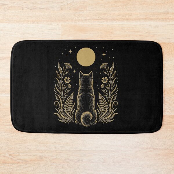 Item preview, Shiba Inu Moon Night Flower Minimalist Boho Dog Lover designed and sold by DoodleTortle.