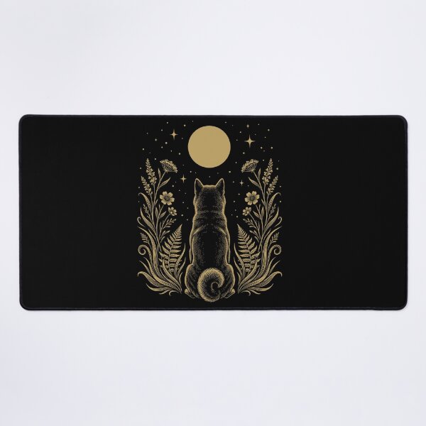 Item preview, Shiba Inu Moon Night Flower Minimalist Boho Dog Lover designed and sold by DoodleTortle.
