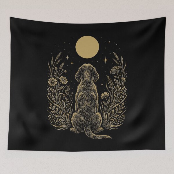 Item preview, Spinone Italiano Moon Night Flower Minimalist Boho Dog Lover designed and sold by DoodleTortle.