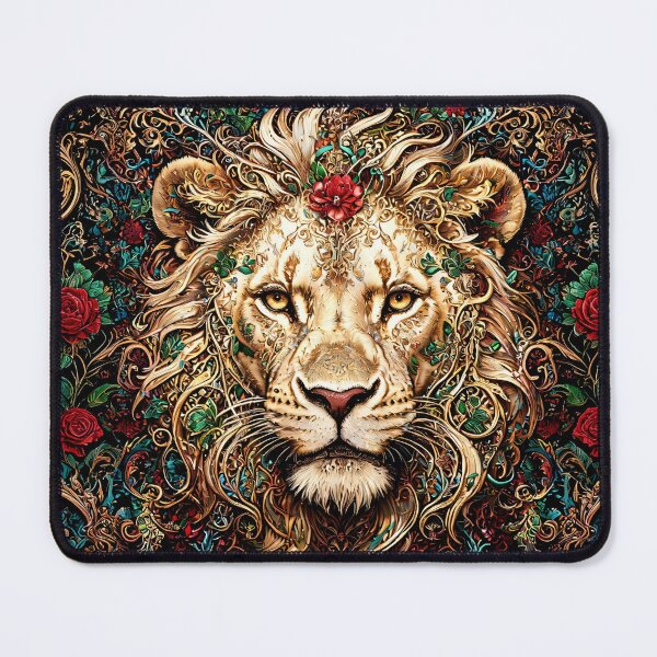 Item preview, Ornamental lion's head with Baroque elegance designed and sold by WonderPiks.