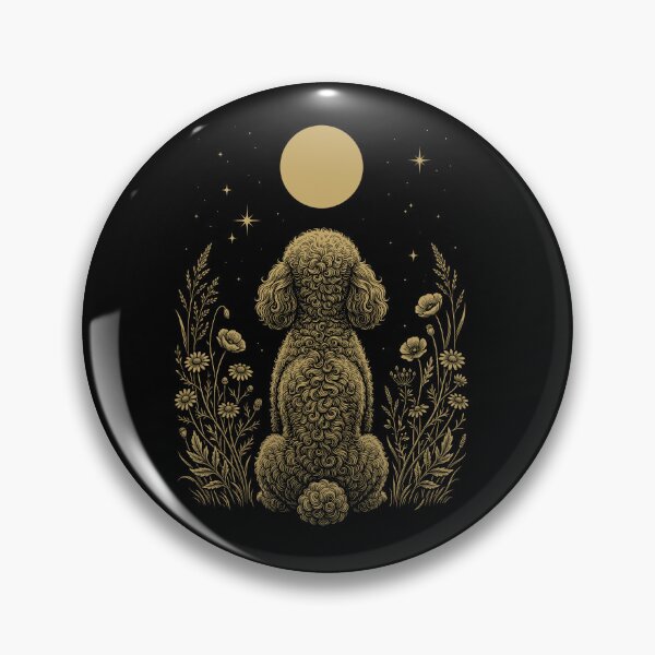 Item preview, Toy Poodle Moon Night Flower Minimalist Boho Dog Lover designed and sold by DoodleTortle.