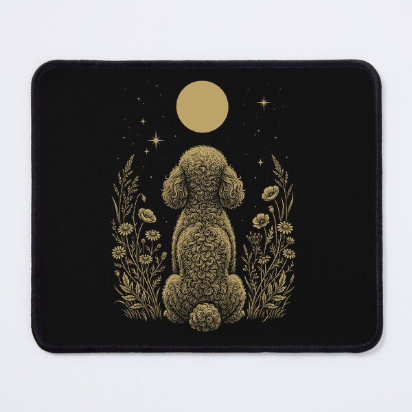 Item preview, Toy Poodle Moon Night Flower Minimalist Boho Dog Lover designed and sold by DoodleTortle.