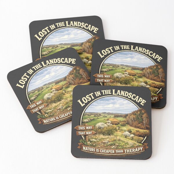 Item preview, Lost in the Landscape – Nature Is Cheaper Than Therapy Vintage T-Shirt designed and sold by KielArt.