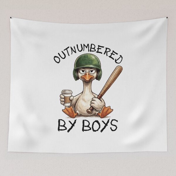 Item preview, Outnumbered By Boys Funny Goose With Baseball designed and sold by Randomera.