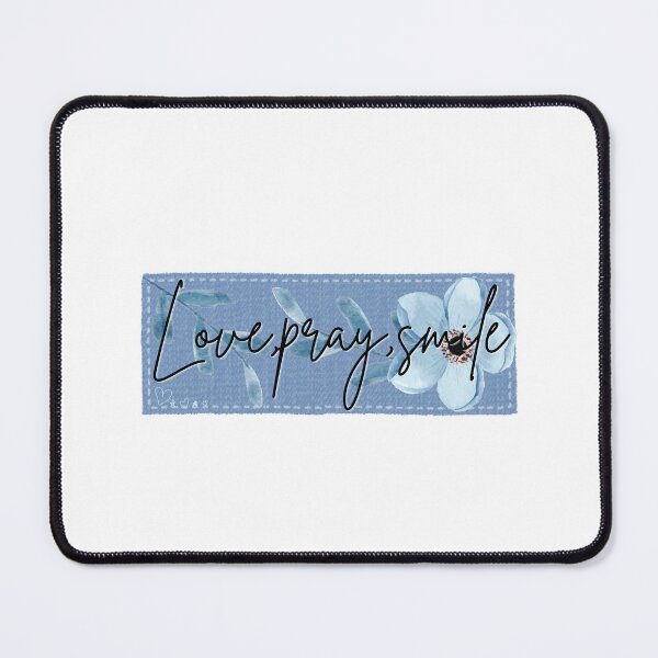 Item preview, love.pray.smile floral calligraphy designed and sold by DREAMYARTSOUL.