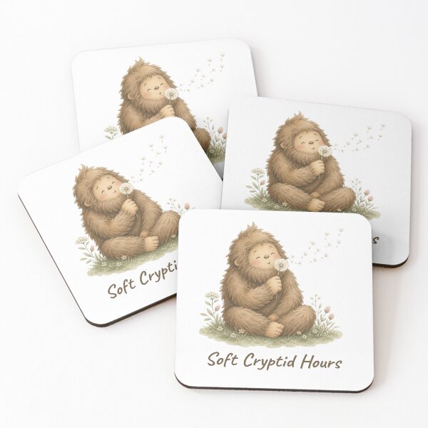 Item preview, Bigfoot Blowing Dandelion — Cute Cryptid Cottagecore Sasquatch Soft Nature Gift designed and sold by SillentDesign.