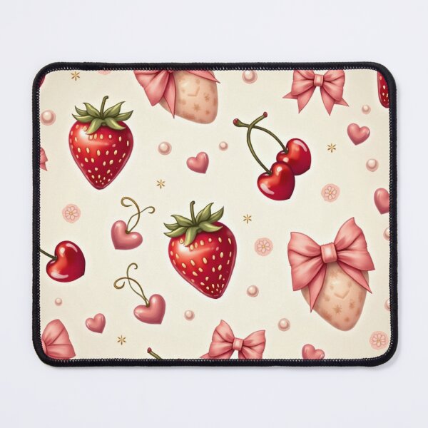 Item preview, Pastel Coquette Strawberry Dream Pattern designed and sold by InkspiredCreation.