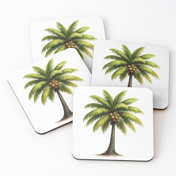 Item preview, Detailed Tropical Coconut Palm Tree Design designed and sold by PixelParinda.