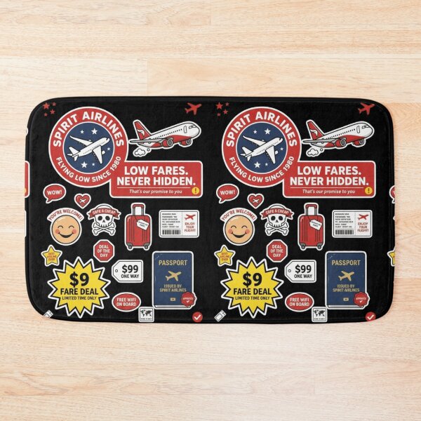 Item preview, Spirit Airlines Parody Sticker Pack | Funny Budget Airline Humor Stickers | Low Fares Never Hidden | Aviation Comedy Decal Bundle designed and sold by Yasmine Mohammed.