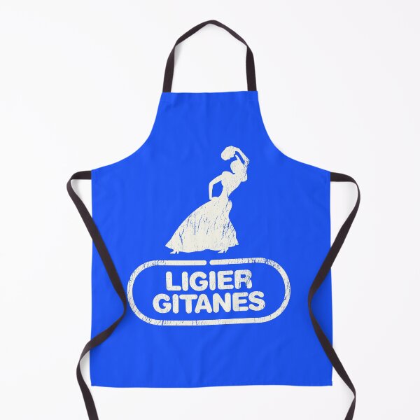 Item preview, Ligier Gitanes F1 team logo 1975-1980 'Gypsy dancer' - aged, worn, white print designed and sold by retropetrol.