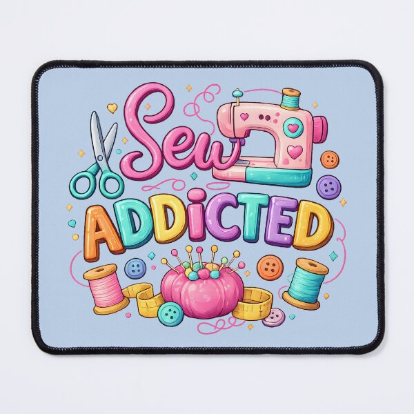 Item preview, Sew Addicted Cute Sewing Machine Craft Lover Design designed and sold by blankTeeShirt.