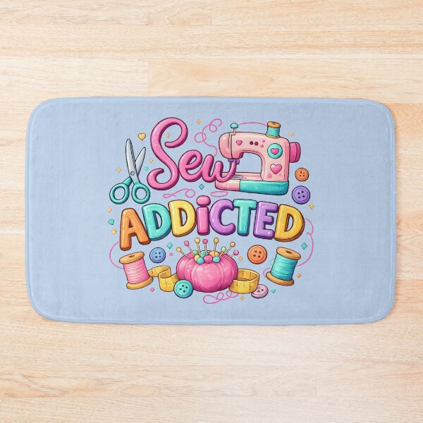 Item preview, Sew Addicted Cute Sewing Machine Craft Lover Design designed and sold by blankTeeShirt.