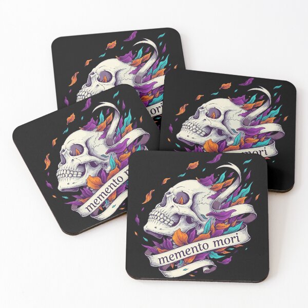 Item preview, Memento Mori Skull and Leaves designed and sold by nuel-art.