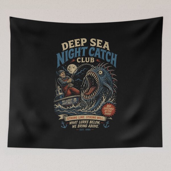 Item preview, Deep Sea Night Catch Club designed and sold by CreativePrints3.