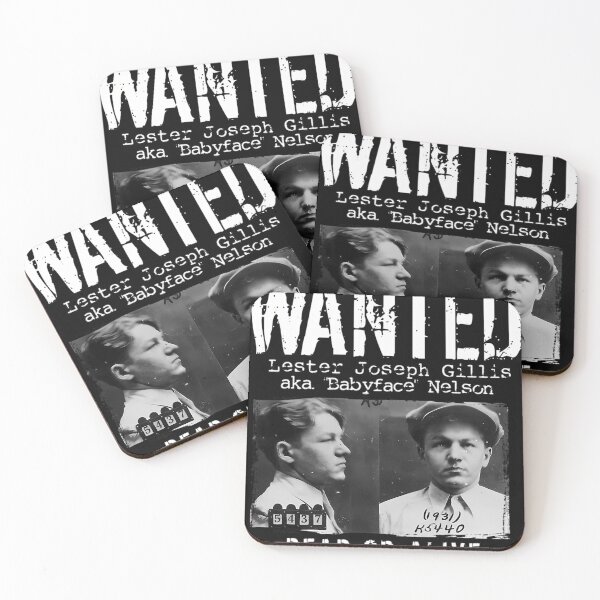 Item preview, Baby Face Nelson Mugshot - Wanted Dead Or Alive designed and sold by ByHermesDesign.