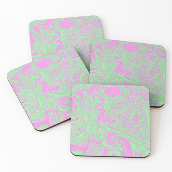 Item preview, Pink and green abstract fluid art designed and sold by SweetLilith.