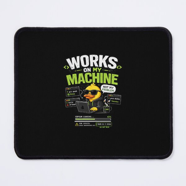 Item preview, Works On My Machine Programmer T-Shirt | Funny Developer Duck Coding Shirt | Software Engineer Meme Tee designed and sold by BlueBerryBooze.