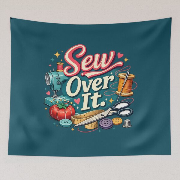 Item preview, Sew Over It – Cute Retro Sewing Machine Craft Design designed and sold by blankTeeShirt.
