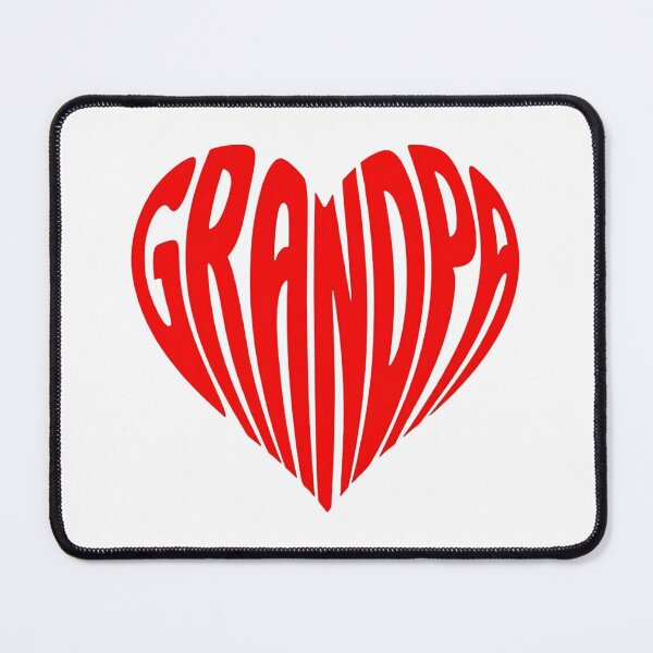 Item preview, Grandpa Heart Typography - Red Retro Grandfather Gift designed and sold by EchoPrint Co..