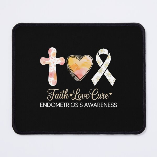 Item preview, Faith Love Cure Endometriosis Awareness Yellow Ribbon Support designed and sold by sailorjessiArt.