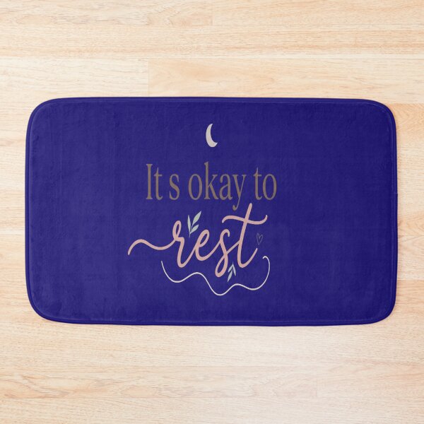 Item preview, It’s Okay To Rest Mental Health Self Care Reminder Relaxation Quote design designed and sold by Soft Strength Studio.