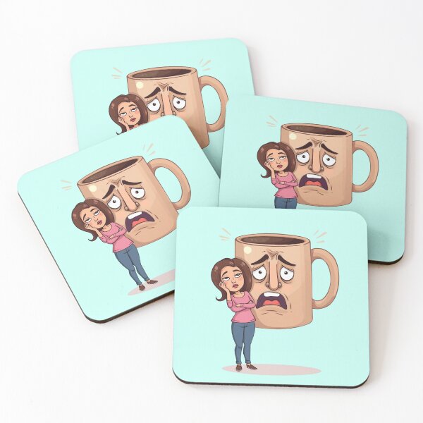 Item preview, A tired woman with a large cup designed and sold by Art70shop.