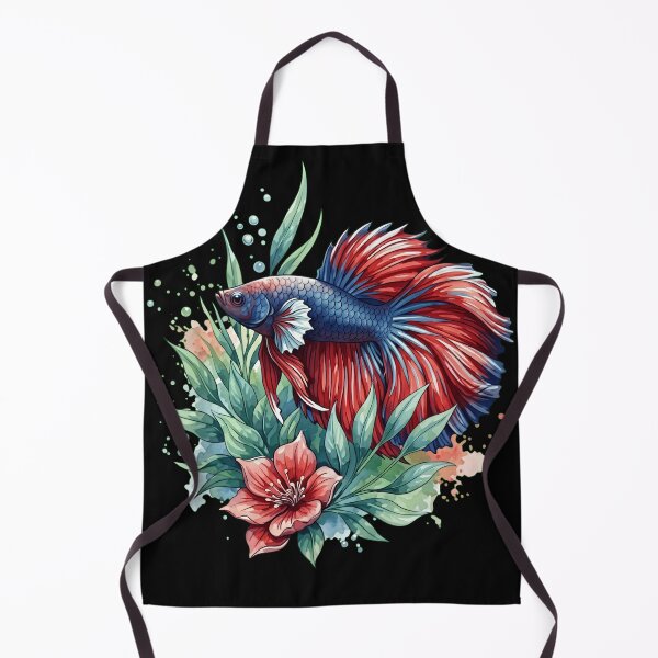 Item preview, Majestic Betta Fish Watercolor Art - Siamese Fighting Fish with Floral Elements designed and sold by haitrieuic96.