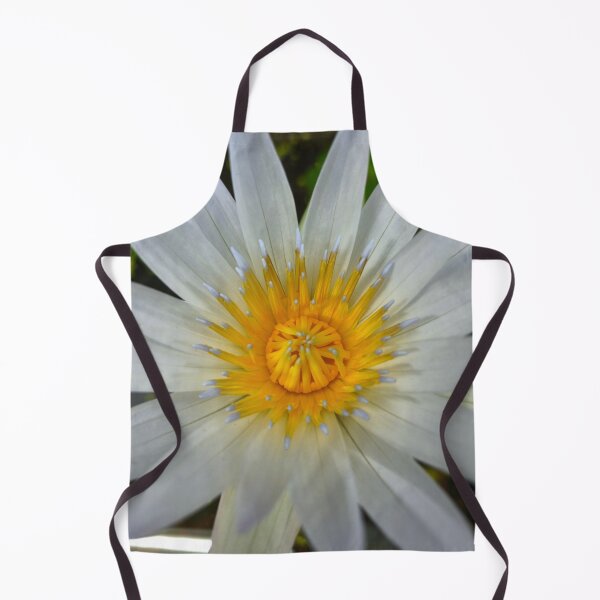 Item preview, White water lily lotus macro symmetrical bloom designed and sold by Kainicram.