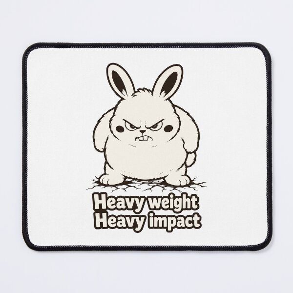 Item preview, Heavy Weight Bunny. Heavy Impact Motivation. Strong Rabbit Powerlifting Art. designed and sold by MalisoStickers.