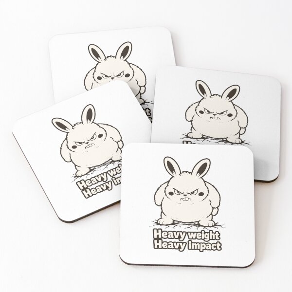 Item preview, Heavy Weight Bunny. Heavy Impact Motivation. Strong Rabbit Powerlifting Art. designed and sold by MalisoStickers.