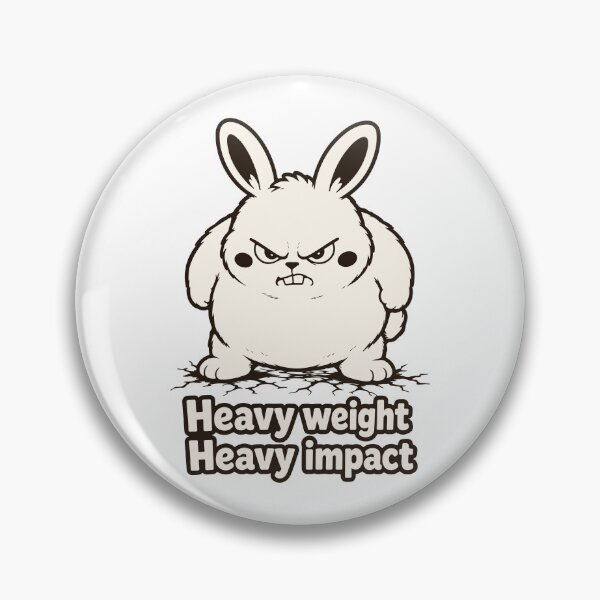 Item preview, Heavy Weight Bunny. Heavy Impact Motivation. Strong Rabbit Powerlifting Art. designed and sold by MalisoStickers.