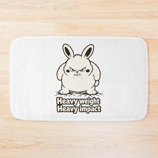 Item preview, Heavy Weight Bunny. Heavy Impact Motivation. Strong Rabbit Powerlifting Art. designed and sold by MalisoStickers.