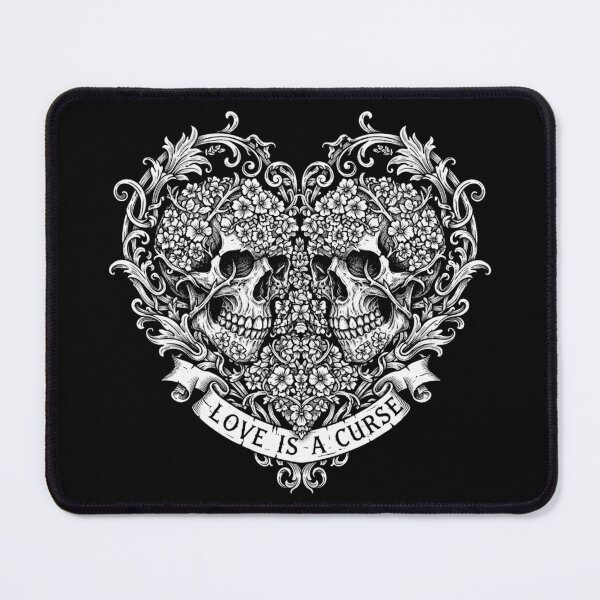 Item preview, Love Is A Curse Shirt | Gothic Skull Heart Tee | Dark Romantic Graphic T-Shirt designed and sold by printedartgoods.
