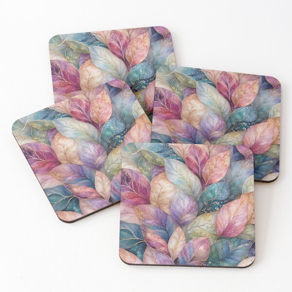 Item preview, Beautiful leaves pattern blue and purple  designed and sold by Heaven1111.