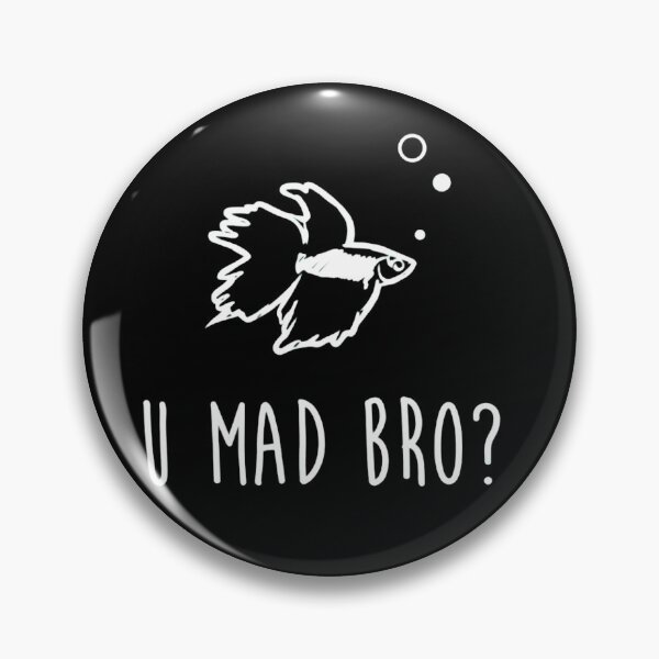 Item preview, Funny Betta Fish U Mad Bro? Minimalist Fighting Fish Sketch designed and sold by haitrieuic96.