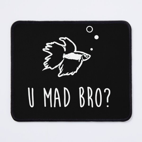 Item preview, Funny Betta Fish U Mad Bro? Minimalist Fighting Fish Sketch designed and sold by haitrieuic96.