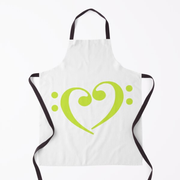 Item preview, Bass Clef Heart Lime designed and sold by Ukulaliens.