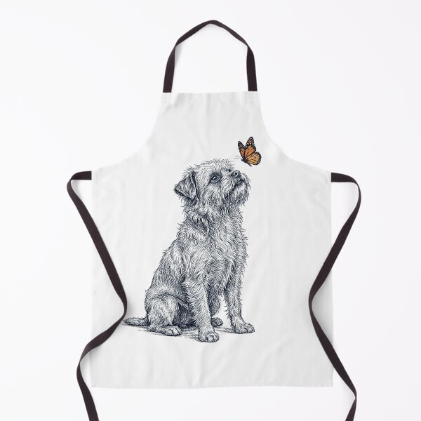 Item preview, Vintage Affenpinscher with Butterfly Dog Lover designed and sold by DoodleTortle.