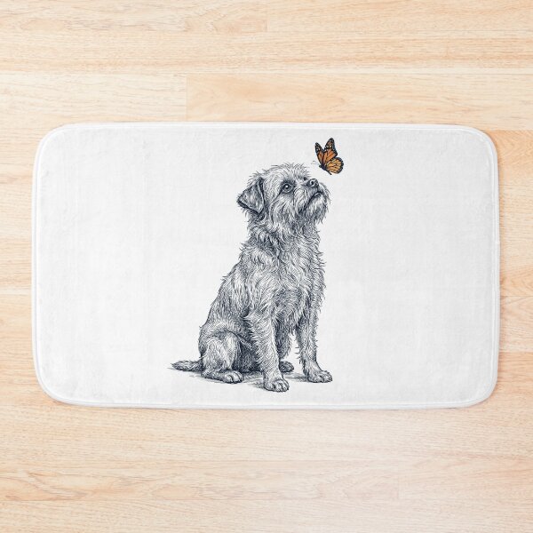 Item preview, Vintage Affenpinscher with Butterfly Dog Lover designed and sold by DoodleTortle.
