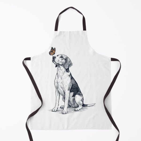 Item preview, Vintage American Foxhound with Butterfly Dog Lover designed and sold by DoodleTortle.