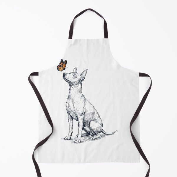 Item preview, Vintage American Hairless Terrier with Butterfly Dog Lover designed and sold by DoodleTortle.